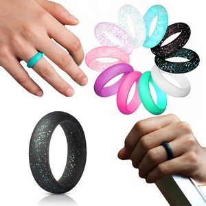 10Pcs Women Silicone Wedding Band Rings